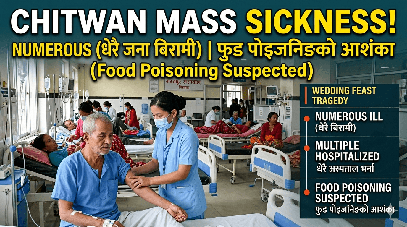 चितवनमा विवाह भोज खाएपछि ९३ जना बिरामी, फुड पोइजनिङको आशंका